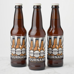 Personalised Beer Bottle Craft Brewing Company  Label