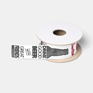 Personalised Beer Bottle Ribbon Satin Ribbon
