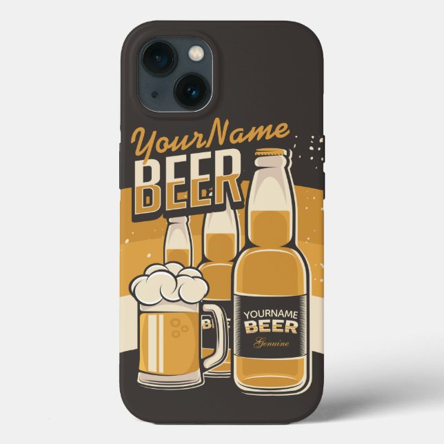 Personalised Beer Bottle Sudsy Mug Brewing Bar  Case-Mate iPhone Case (Back)