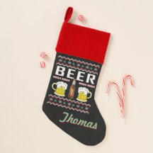 Personalised Beer Drinking Ugly Christmas Sweater
