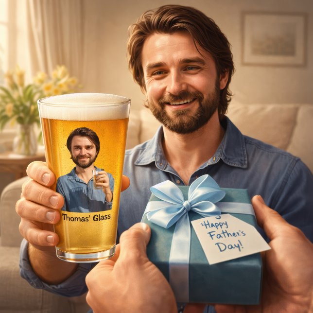 Personalised Beer Glass (Fathers Day glass)
