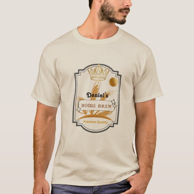 Personalised Beer Glass Cup T-Shirt (Front)