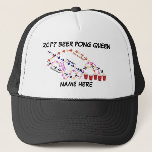 Personalised Beer Pong Queen Trucker Hat