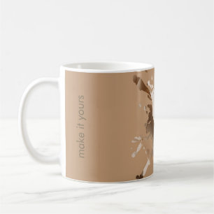 Personalised Beige Abstract Paper Texture Mug