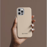 "Personalised Beige iPhone Case with Custom<br><div class="desc">Add a touch of elegance to your daily essentials with this personalised Beige iPhone case. Featuring a soft, stylish pink background and your custom name in a chic font, this phone case is perfect for showcasing your unique style. Designed for both beauty and durability, it offers excellent protection for your...</div>