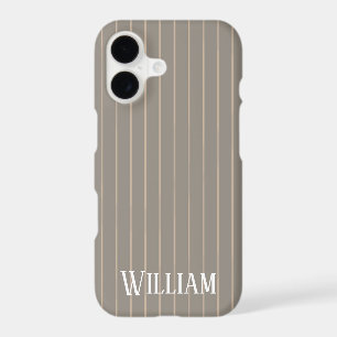 Personalised beige pinstripes