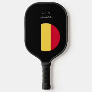 Personalised Belgium Flag Gift Pickleball Paddle