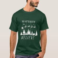 Personalised Believe Santa Sleigh Christmas match
