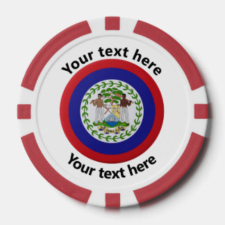 Personalised Belizean Game Night Poker Chip Gamble