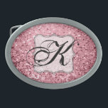 Personalised Belt Buckle Rose Gold Glitter<br><div class="desc">Personalised Belt Buckle</div>