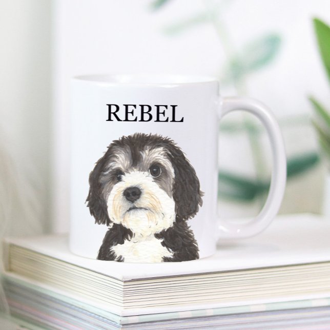 Personalised Bernedoodle Beverage Coaster Coffee Mug (Creator Uploaded)