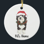 Personalised Bernedoodle Ceramic Ornament<br><div class="desc">Make the nice list this year with a personalised ornament of your favourite little elf!</div>