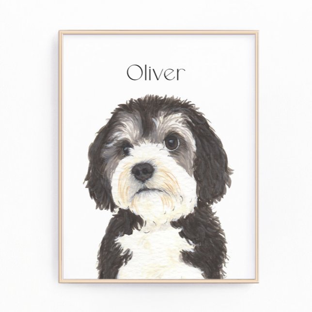 Personalised Bernedoodle Portrait Photo Print (Creator Uploaded)