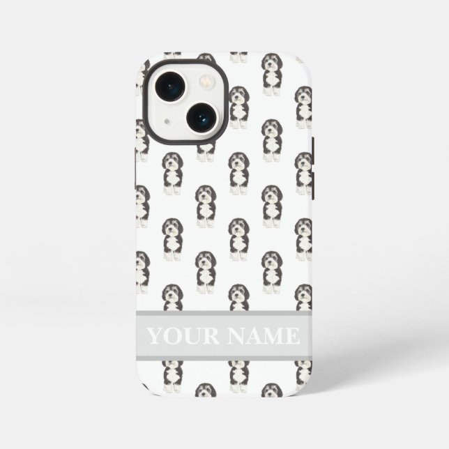 Personalised Bernedoodle Sheepadoodle iPhone Case (Back)