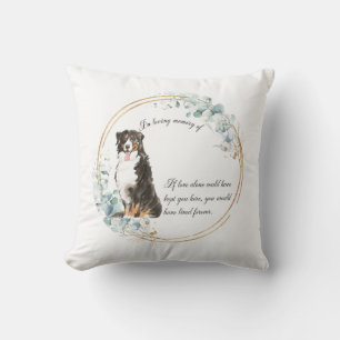 Personalised Bernese Mountain Dog Memorial Cushion