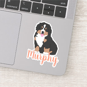 Personalised Bernese Mountain Dog Puppy Sticker