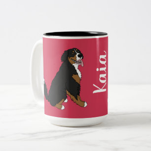 Personalised Bernese Mountain Dog   Two-Tone Coffee Mug