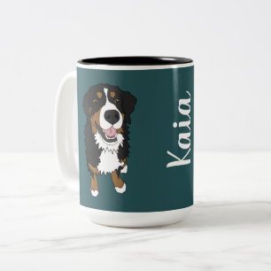 Personalised Bernese Mountain Dog   Two-Tone Coffee Mug