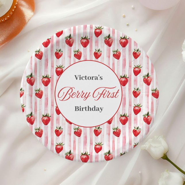 Personalised 'Berry First' Birthday Plates (Creator Uploaded)
