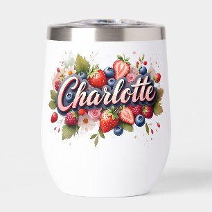 Personalised Berry Floral Tumbler – "Charlotte"