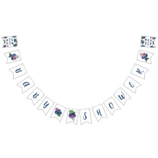 Personalised Berry Sweet Baby Shower Bunting Flags