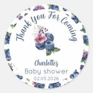 Personalised Berry Sweet Baby Shower Stickers