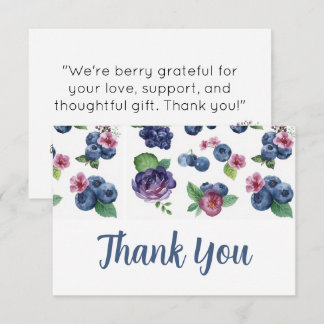 Personalised Berry Sweet Baby Shower Thank You Card