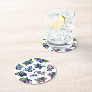 Personalised Berry Sweet  Round Paper Coaster