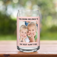Personalised Best Aunt Ever Photo Pink