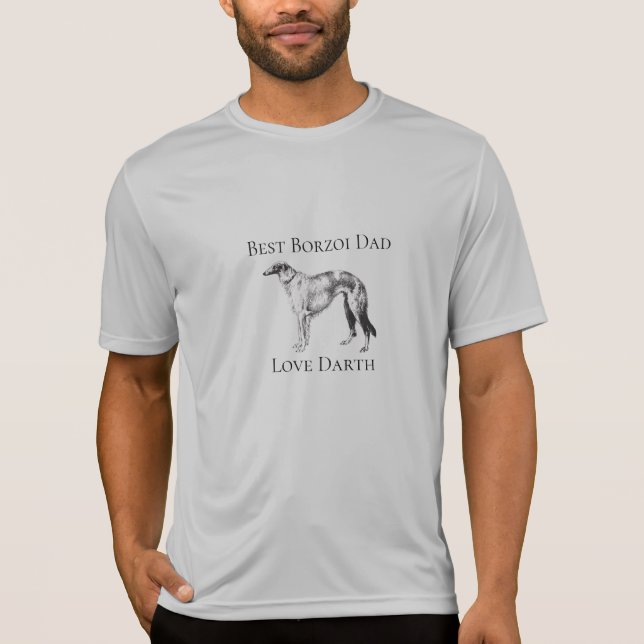 Personalised Best Borzoi Dad T-Shirt (Front)