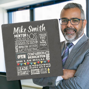 personalised Best Boss Appreciation Gift  Coaster