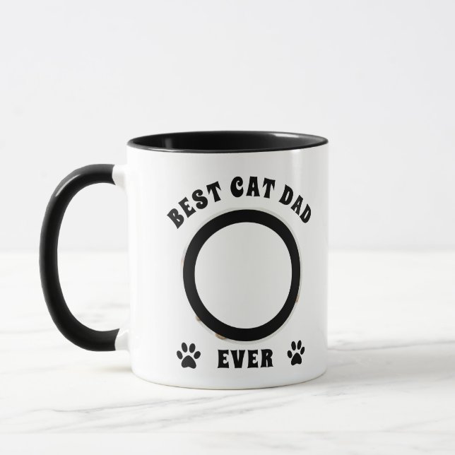  Personalised Best Cat Dad Ever Custom Photo Mug (Left)