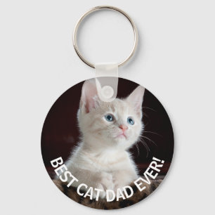 Personalised Best Cat Dad Ever, Key Ring