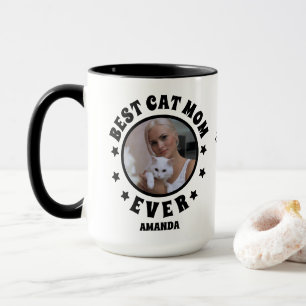 Personalised Best Cat Mum Ever Custom Photo Mug