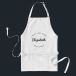Personalised Best Chef EVER Year and Name Standard Apron<br><div class="desc">Lots of talent coming out of that kitchen. Encourage the expert, "BEST CHEF EVER" in your life to keep cooking and keep the delicious culinary food coming with this personalised, modern, and unique apron. Customise the words and established the year as you need. Comes in different colours and sizes. Makes...</div>
