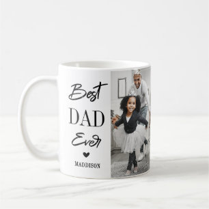 Personalised Best Dad Ever 2 Photo Coffee Mug