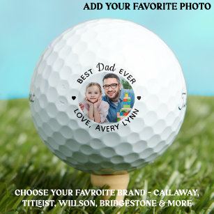 Personalised Best DAD Ever Custom Photo Titleist Golf Balls
