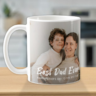 Personalised Best Dad Ever Full Photo Coffee Mug