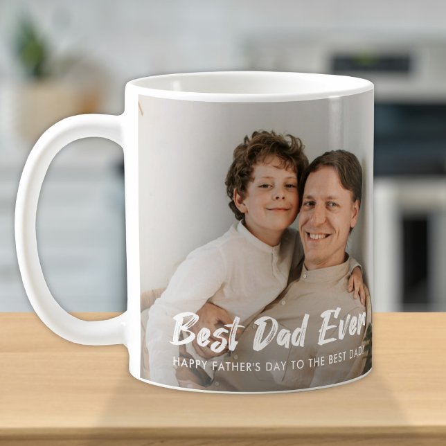 Personalised Best Dad Ever Full Photo  Coffee Mug (Creator Uploaded)