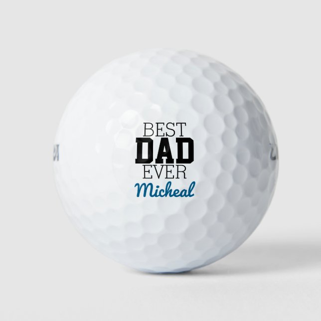 Personalised Best Dad Ever Golf Balls (Front)