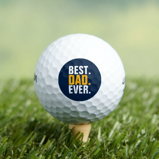Personalised Best Dad Ever Golf Balls (Insitu Tee)