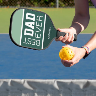 Personalised Best Dad Ever Green Pickleball Paddle