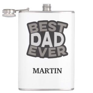 Personalised BEST DAD EVER Hip Flask