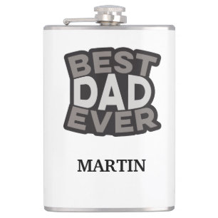 Personalised BEST DAD EVER Hip Flask