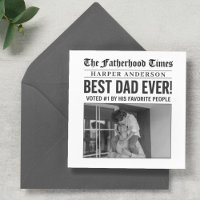 Personalised Best Dad Ever Newspaper Photo