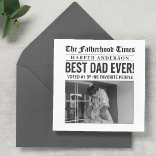  Personalised Best Dad Ever Newspaper Photo