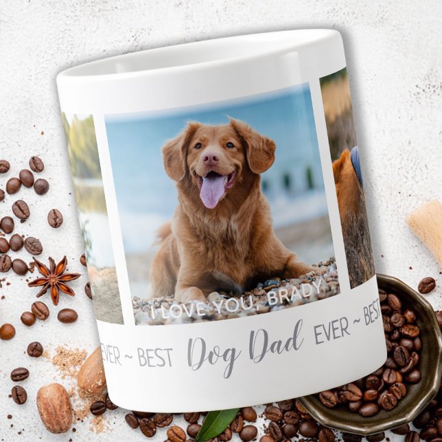 Personalised Best Dad Ever Pet Photo Dog Dad Large Coffee Mug (Creator Uploaded)