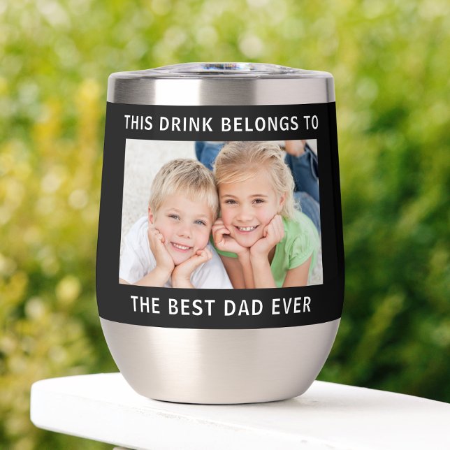 Personalised Best Dad Ever Photo Black (Creator Uploaded)
