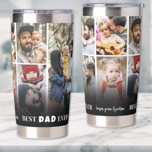 Personalised Best Dad Ever Photo Collage Father Insulated Tumbler