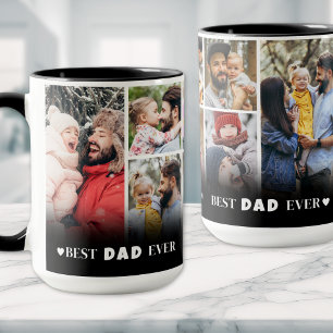 Personalised Best Dad Ever Photo Collage Father Mug